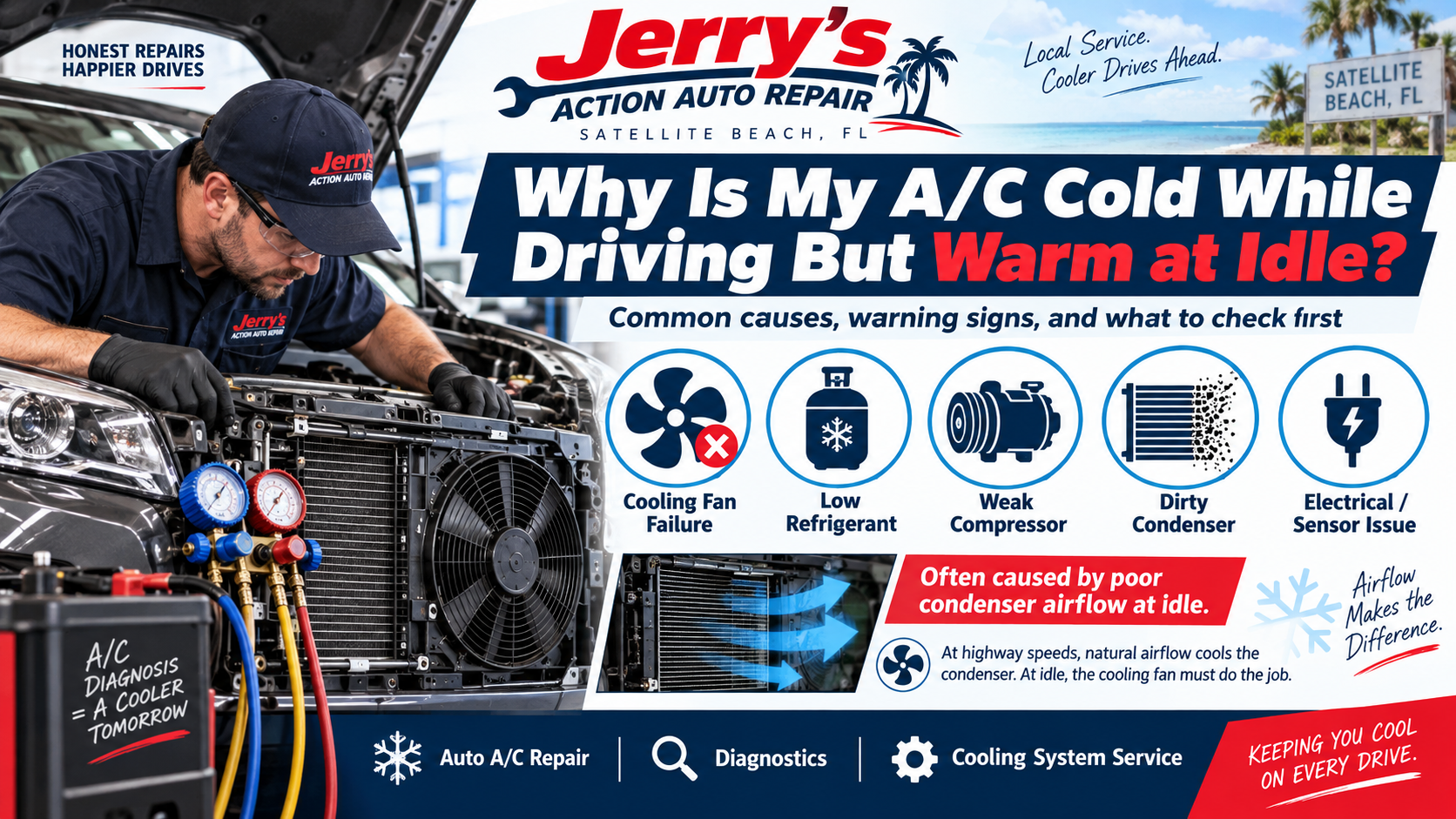 why is my car AC blowing hot air